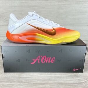 Nike A'One "Candy Corn" Basketball Shoe FZ8605-103 US Size W 13.5 / Mens 12